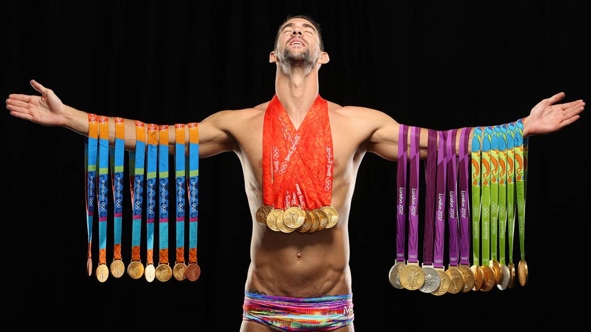 Michael Phelps posa con sus 28 medallas olímpicas - AS.com