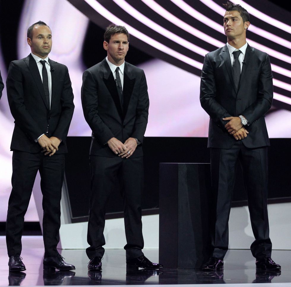 Cristiano, Iniesta y Messi son los finalistas del Balón de Oro 2012 