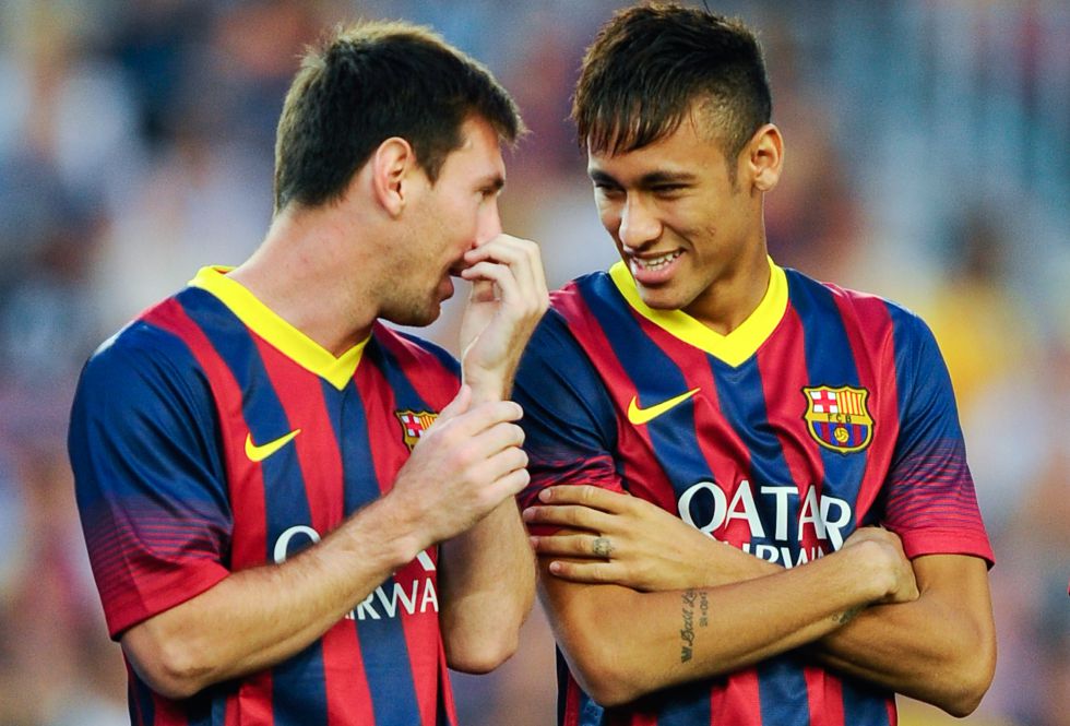 messi and neymar in b