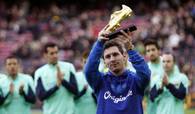 Leo Messi al Camp su tercera Bota de Oro - AS.com