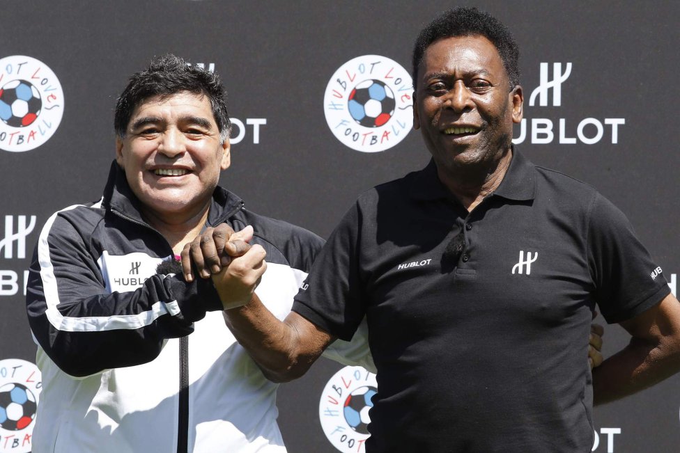 Eurocopa Encuentro Historico Entre Maradona Y Pele As Com