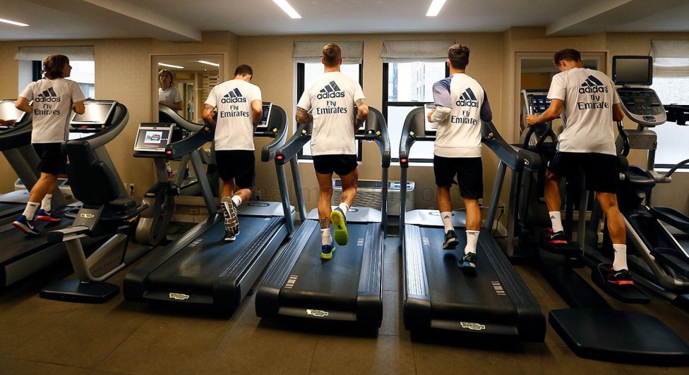 Real Madrid: El Madrid en York: entrenamiento en el gimnasio - AS.com