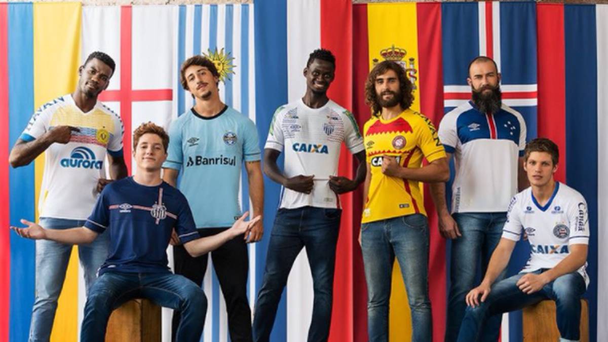 camisetas de equipos brasileños