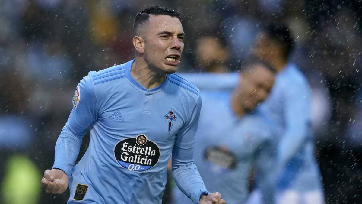 Aspas celebrando uno de sus goles (Foto: LaLiga).