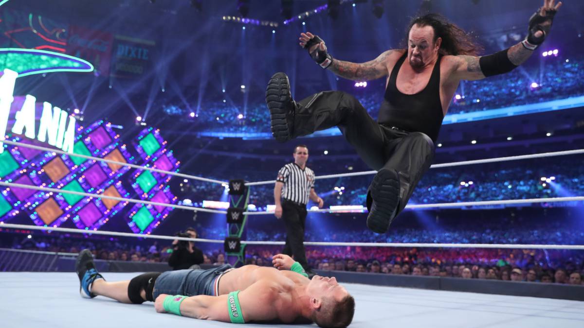 John Cena vs el Undertaker en WM 34.