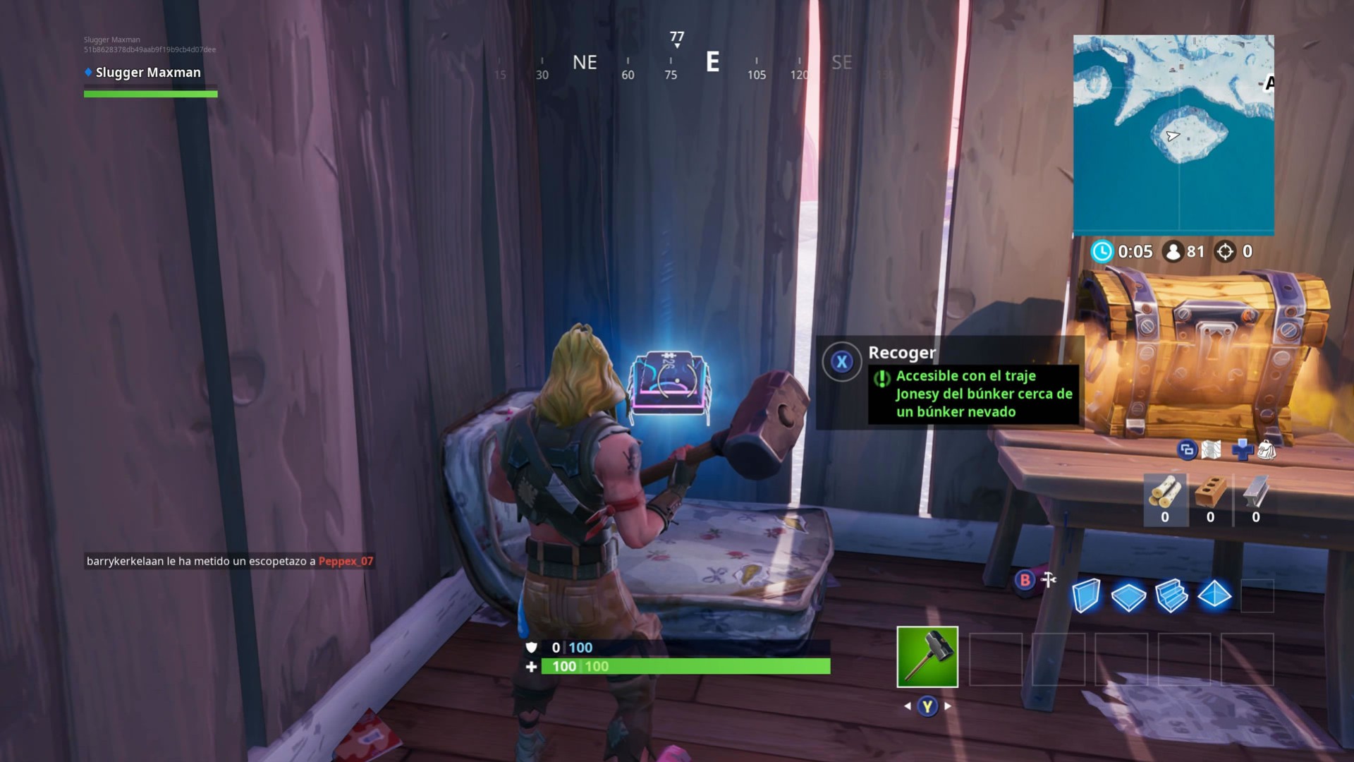 Fortnite Como Conseguir El Fortbyte 26 Con Jonesy Del Bunker Cerca De Un Bunker Nevado Meristation