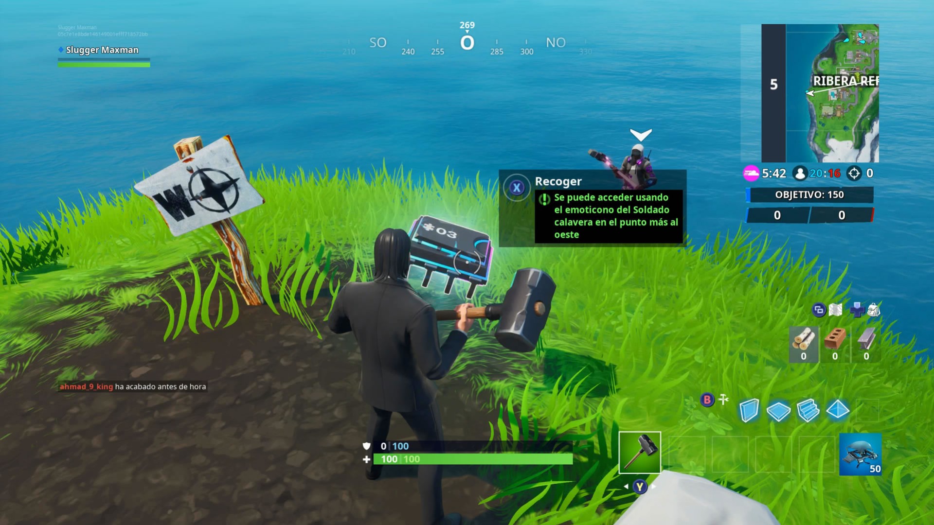 Fortnite Fortbyte 03 Location Fortnite Como Conseguir El Fortbyte 03 Usando El Emoticono Soldado Calavera En El Punto Mas Al Oeste Meristation