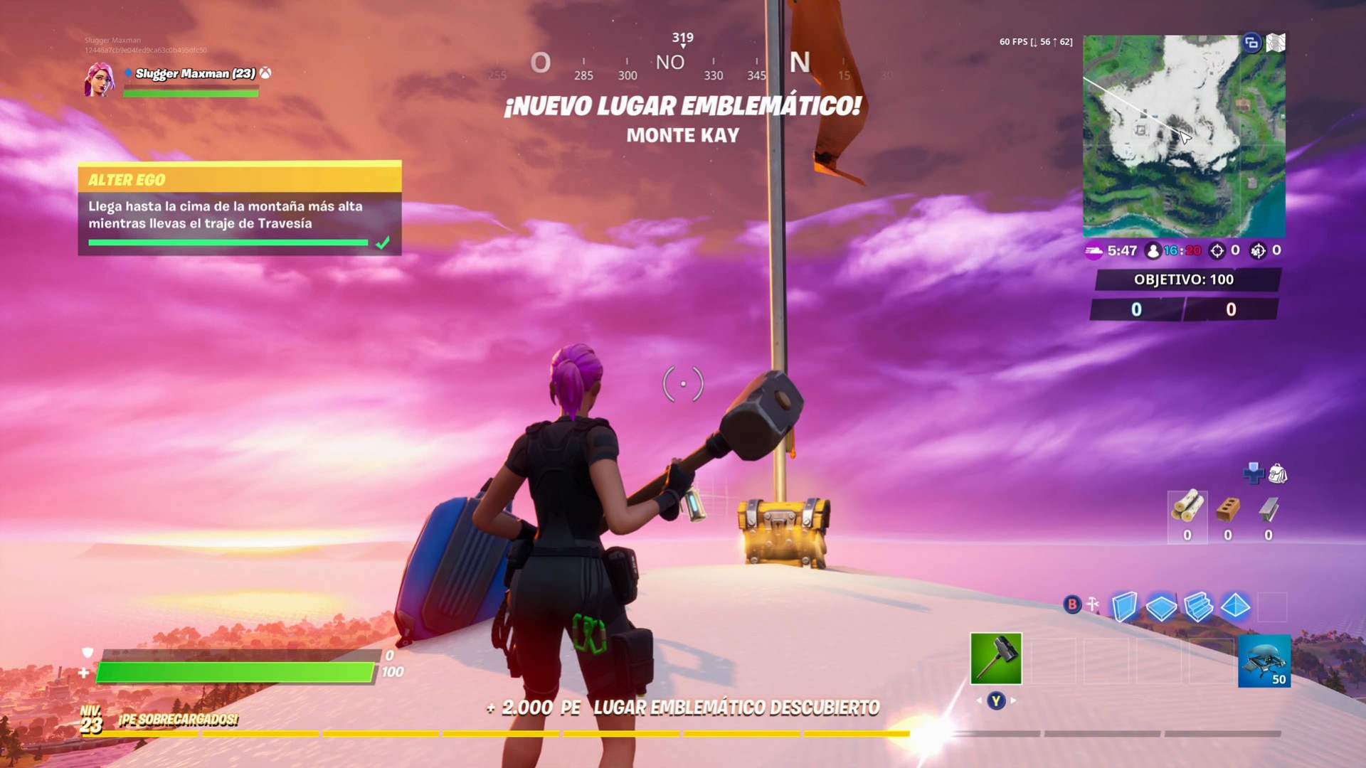 Visita La Montaña Mas Alta Fortnite Desafio De Fortnite Llega Hasta La Cima De La Montana Mas Alta Mientras Llevas El Traje De Travesia Meristation