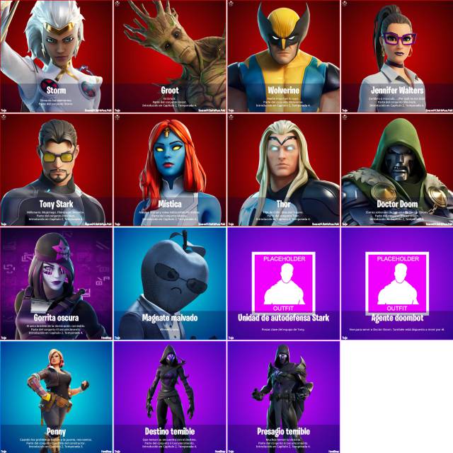 Skins De Fortnite Temporada 4 Capítulo 2 Fortnite Todos Los Skins De La Temporada 4 Del Capitulo 2 Meristation