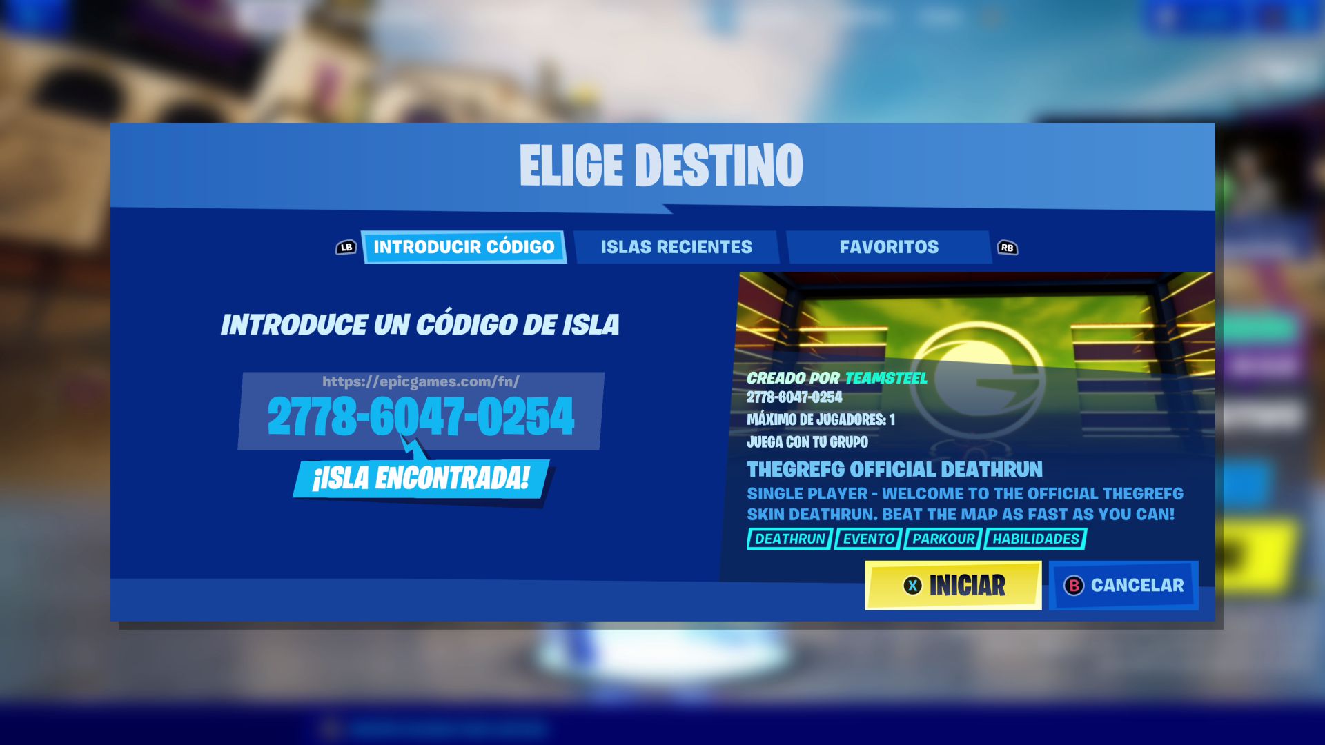 Islas Fortnite Parkour Fortnite Thegrefg Recibe Un Mapa De Deathrun En El Modo Creativo Codigo Y Como Acceder Meristation