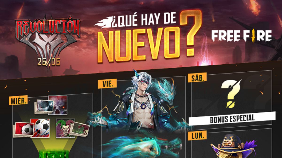 Free Fire Agenda Semanal Del 23 Al 29 De Junio Con Dragon Zafiro Y Recarga Mitica Meristation