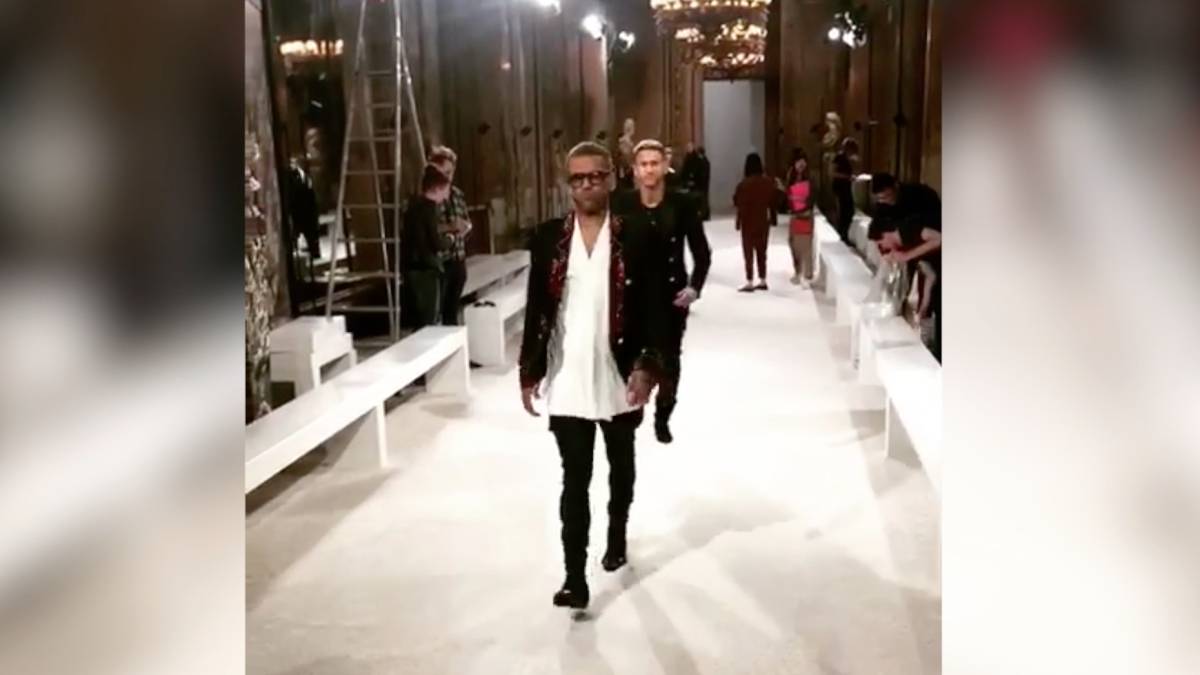 PSG's Neymar and Dani Alves attend Paris Fashion Week